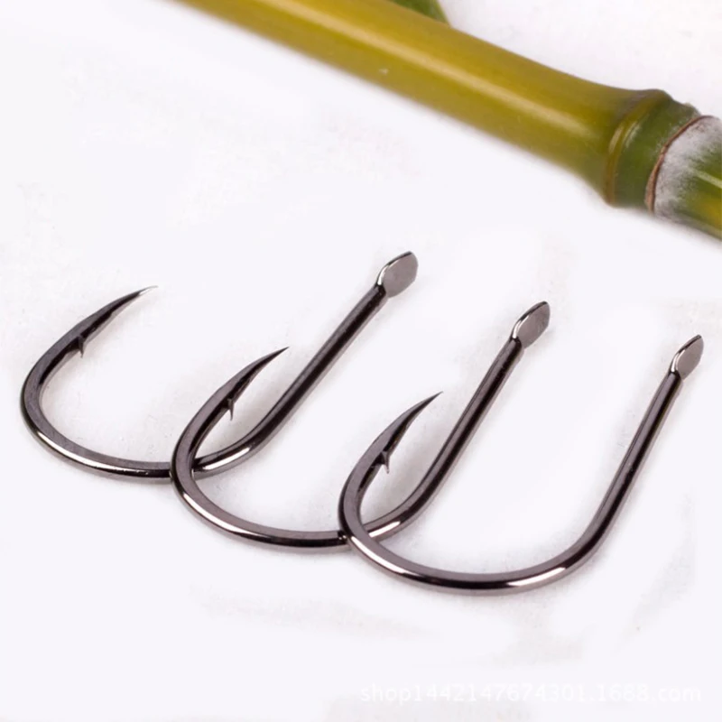 DYGYGYFZ 200pcs/set Super Sharped Forged Fishing Hooks 1#-15#High Carbon Steel Carp Fish Hook High Quality Barbed Hook