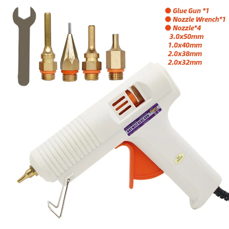 Hot Melt Glue Gun 100W Constant Temperature Electric Hot Melt Gun 1mm Nozzle for 11mm Glue Sticks  Repair Tool
