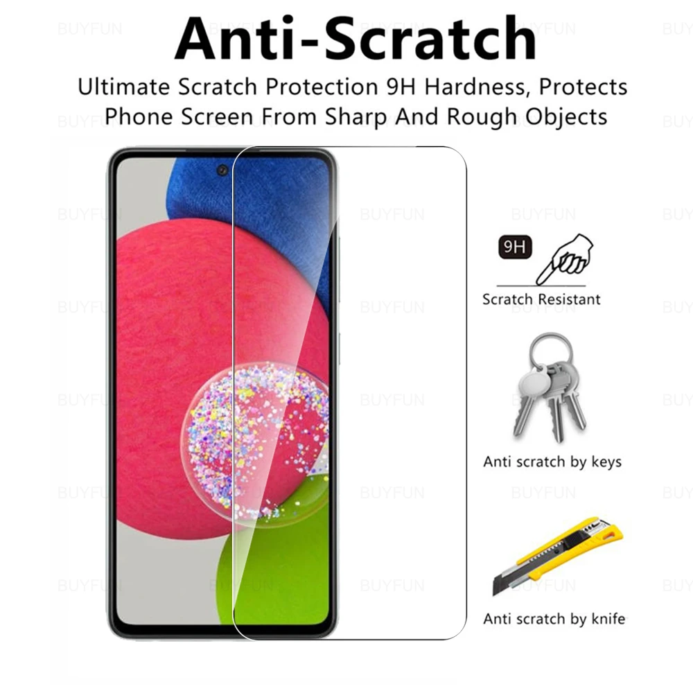 Protector de pantalla para Samsung Galaxy A52S 5G 6,5 "funda de vidrio templado para Samsung A52S A 52S A52 S 5G película protectora de lente de cámara