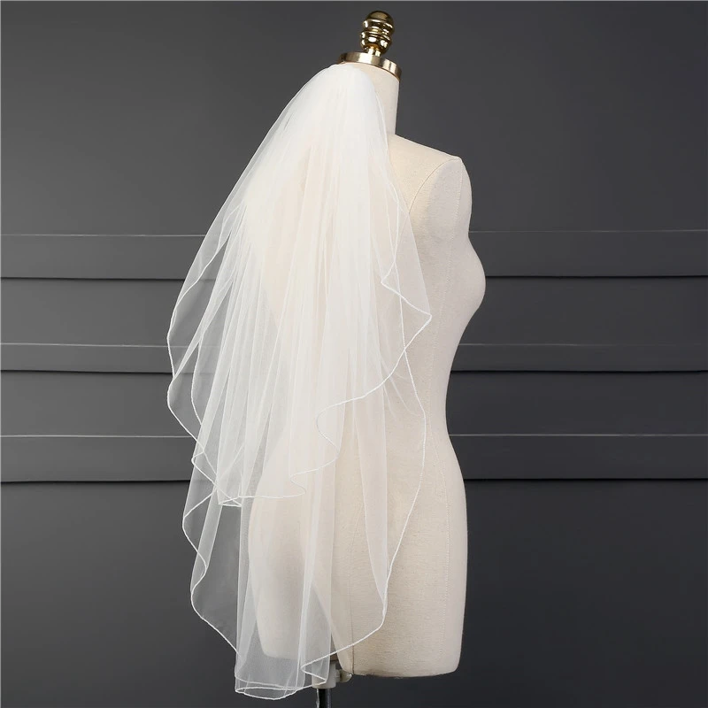 New Arrival Wedding Veil Lace Tulle Bridal Veils Bride Mariage Bridal Headwear Wedding Accessories Voile Mariee With Comb