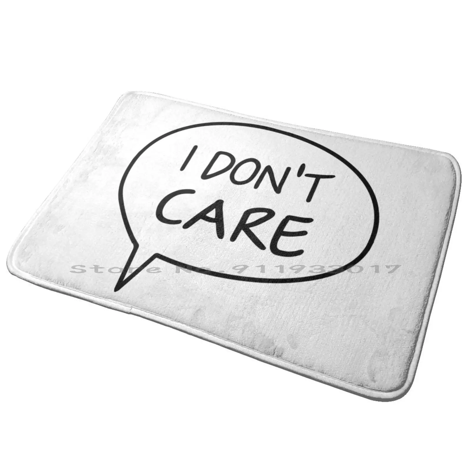 I Don't Care Entrance Door Mat Bath Mat Rug Jibaku Shonen Hanako Kun Anime Anti-Slip Bedroom Kitchen Foot Mat Floor Carpet