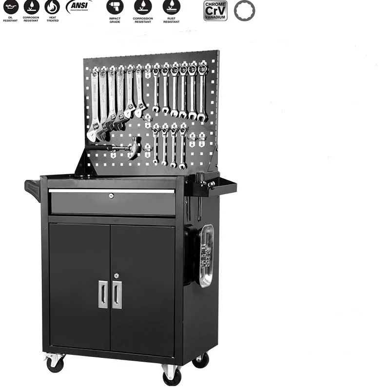 Professional Workshop Multi-Function Mechanic Craftsman Tool Cabinet Thickened Auto Repair Cart Mobile Iron Drawers Cart