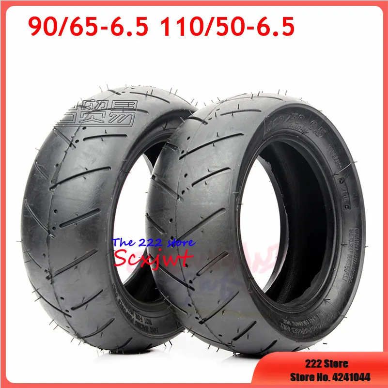 11 Inch 90/65 -6.5 Front Vacuum Tire or 110/50-6.5 Rear Tubeless Tyre for 47-49cc Mini Dirt Bike E Scooter  Moto Wheel Parts