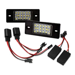 2pcs Canbus Error Free Car Luz LED Number License Plate Light Lamps Kit Assembly for VW Touareg Tiguan Golf 5 Passat B5