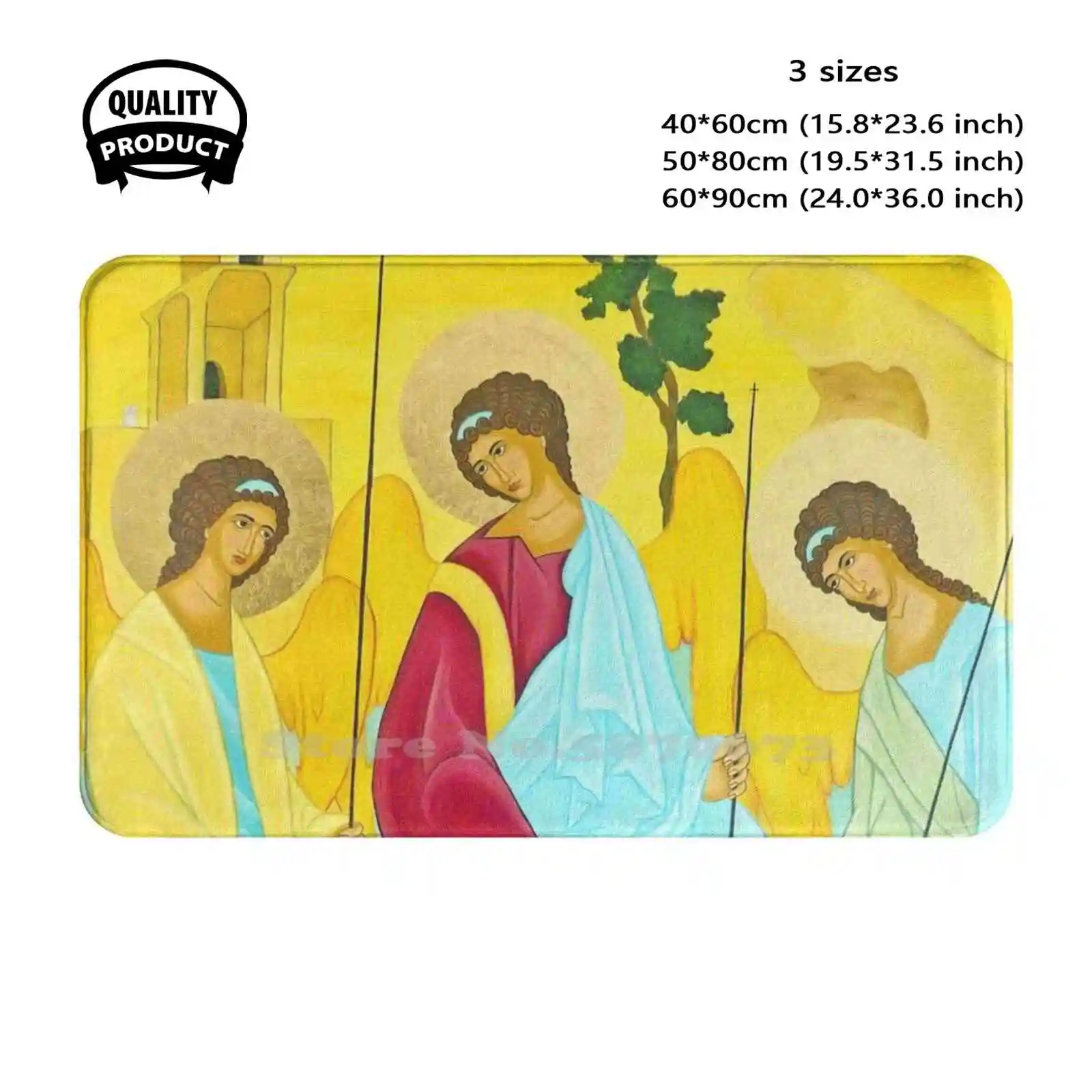 Painting Soft Cushion Home Carpet Door Mat Car Rug Byzantine Jesus Orthodox Christian Ikon Constantinople Cross Empire