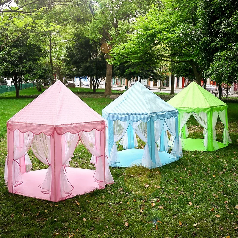 Moustiquaire Portable pour enfants, tente de jeu, bleu, vert, rose, maison intérieure et extérieure, château pour bébé, chaude