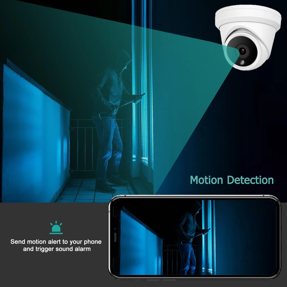 Anpviz 5MP POE IP Camera Security Surveillance Wide Angle With Audio Outdoor Infrared Night Vision H.265