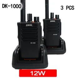 3 PCS DK-1000 High Power Walkie Talkie Radio Station Handy ham Radio sq transceiver amateur Radio walkie-talkie Communicator