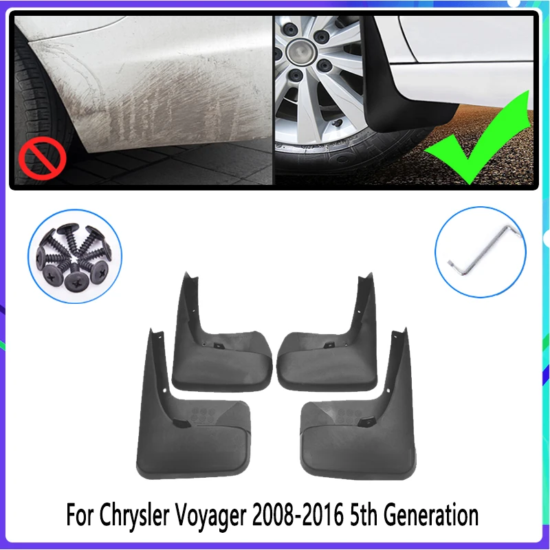 Car Mud Flaps for Chrysler Voyager 2008~2016 2009 2010 2011 2012 2013 Mudguard Splash Guards Fender Mudflaps Auto Accessories