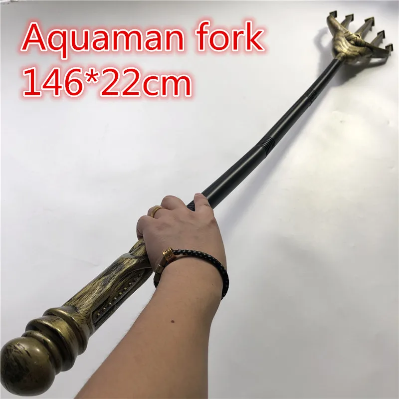 

146cm Movie cosplay Aquaman Trident Toy Arthur Curry Orin Weapon sword For Boy's Gift 146*22cm