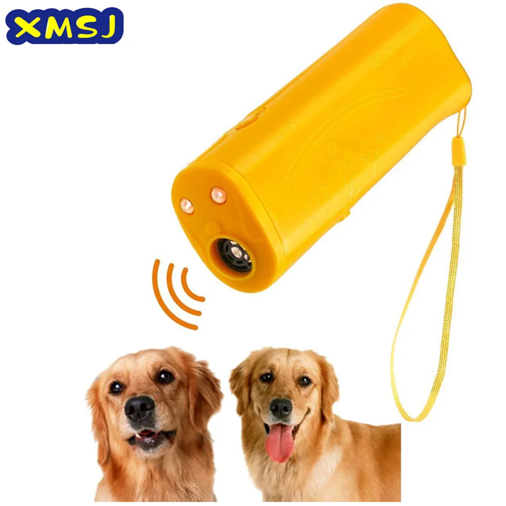 3 in 1 Dog Anti Barking Device Ultrasonic Dog Repeller Stop Bark Control Training Supplies With LED Flashlight