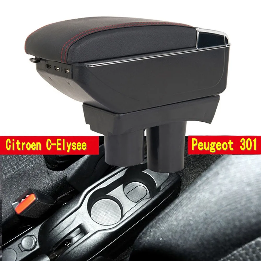 For Peugeot 301 Citroen C-Elysee Center console Arm Rest Armrest Box