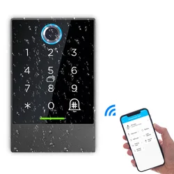 블루투스 TTlock 앱 도어 액세스 제어 시스템 카드 리더 와이파이 게이트웨이 잠금 13.56MHZ 지문 액세스 제어 키패드, K2/ K2F