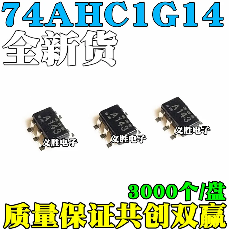 3PCS New and original SN74AHC1G14DBVR SOT23-5  A14G A14L A143 A14S Patch SOT23-5 logic circuit chip, single-channel Schmitt trig