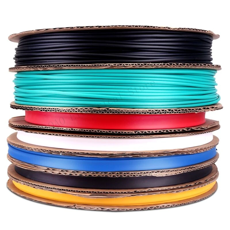 1mm 200meter/lot 7 Colors Cable Sleeve Shrinkage Ratio 2:1 Shrink Wrap Shrink Tube Heat Shrink Tubing Tube Heat Shrink Tubing