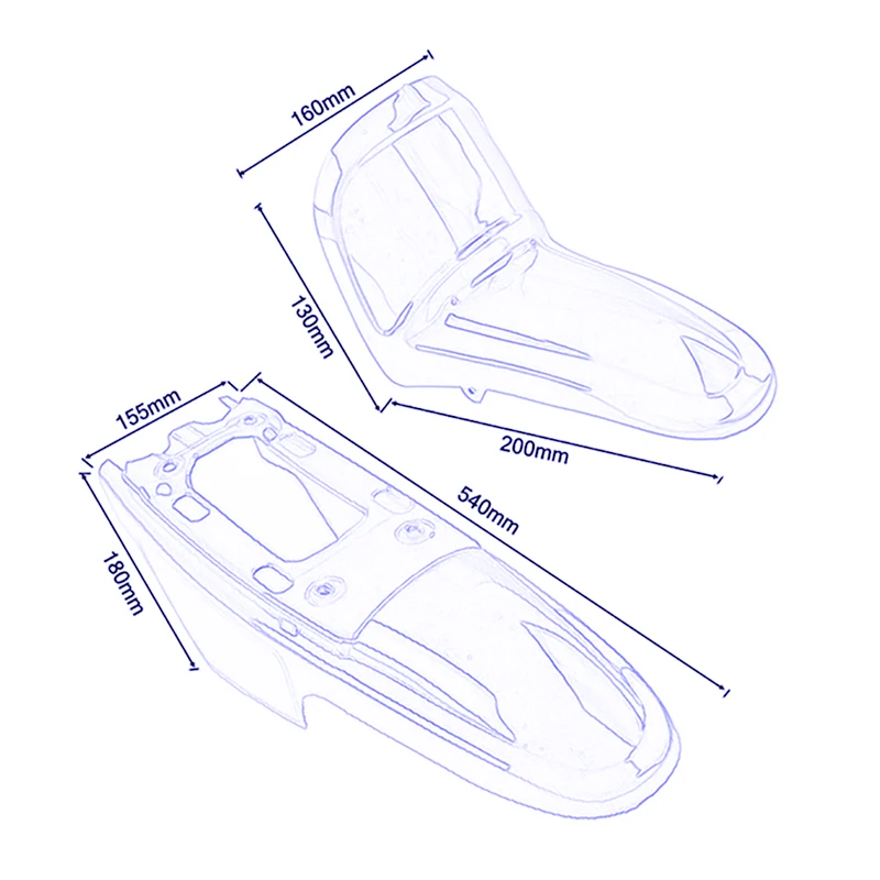 Motorcycle Full Fairing Plastic Fender Oil Tank Seat Cushion Kit For Yamaha PW50 PW 50 BLUE - Image 3