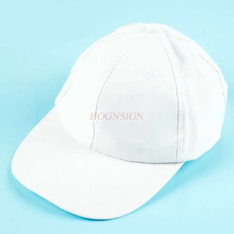 White Painting Cap Kindergarten Children Cap Blank Hand Drawn Doodle White Blank Cap Art Material