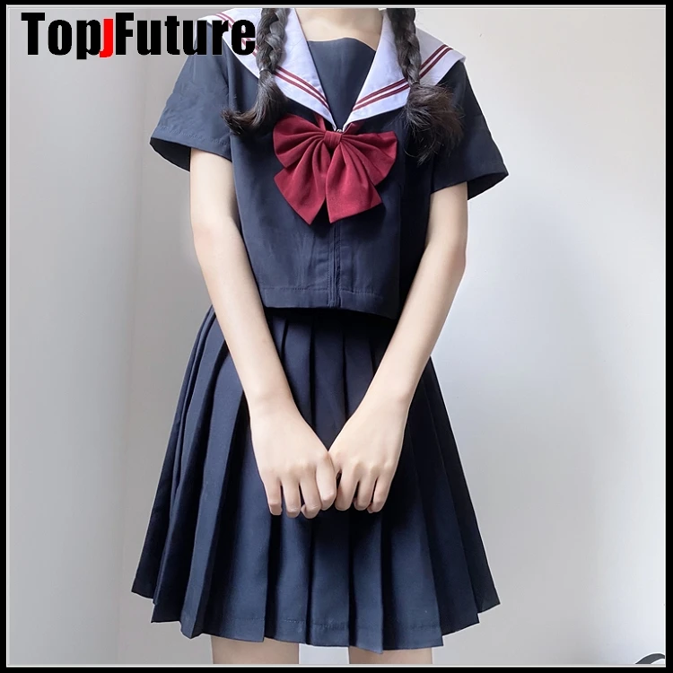 Japonês coreano marinheiro terno versão saias curtas menina da escola jk uniforme saia plissada uniforme escolar cosplay estudante jk academia