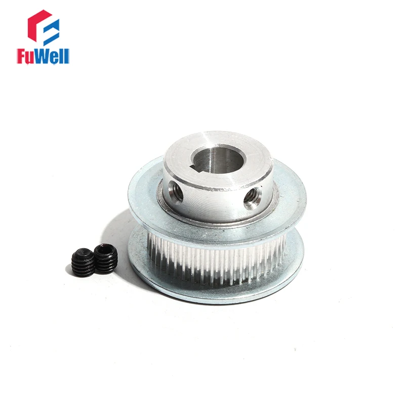 Timing Pulley S2M-42T Aluminum Alloy Toothed Belt Pulley with Keyway 8/10/12/14/15mm Bore S2M 42Teeth Synchronous Pulley