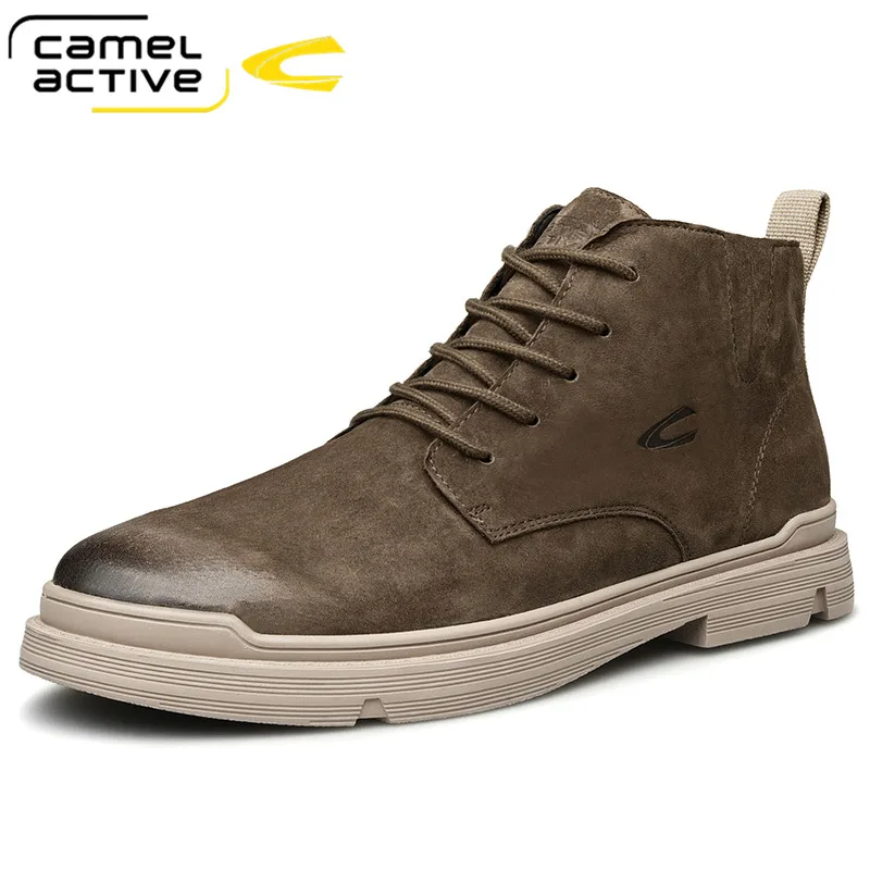 

Camel Active New Fashion Outdoor Tooling Boots Genuine Leather Men's Shoes Casual Rubber Non-slip Ankle Boots zapatos de hombre