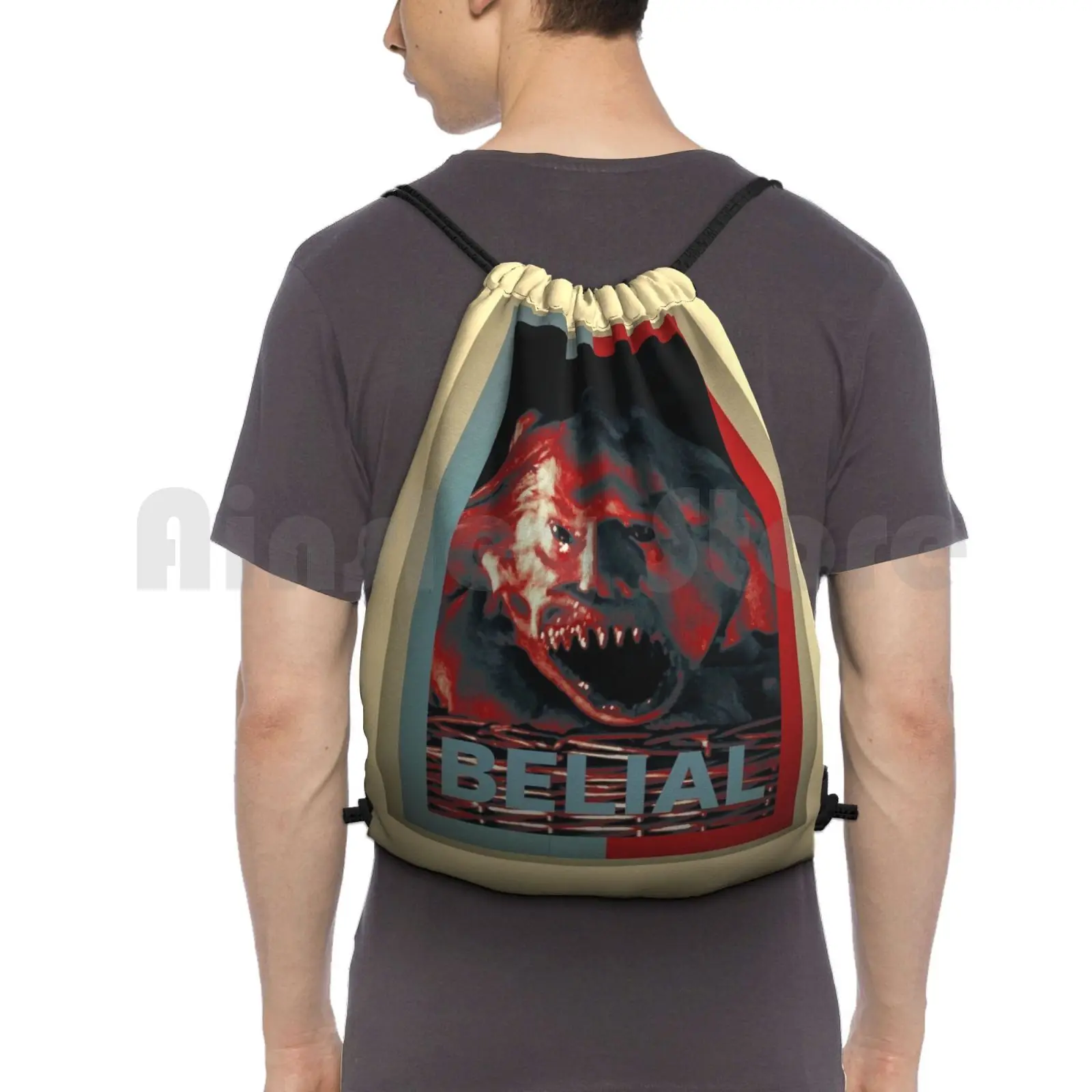 Hope ( Belial-Basket Case ) Backpack Drawstring Bag Riding Climbing Gym Bag Basket Case Movie Belial 80s Movies 80s Horror