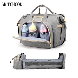 MOTOHOOD Baby Nappy Diaper Bags For Mom Maternity Bed Crib Bag Stroller Bag Multifunctional Nappy Bag For Mummy