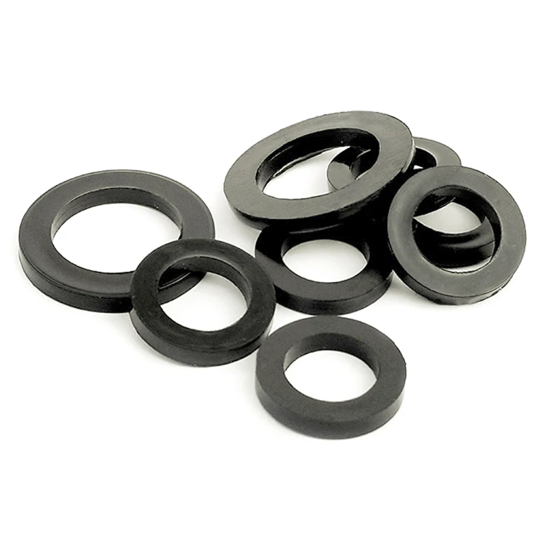 M2 M2.5 M3 M4 M5 M6 M8 M10 M12 M14 M16 M18 M20 M25 M32 Black Rubber Flat Washer Plane Spacer Insulation Seals Gasket Ring