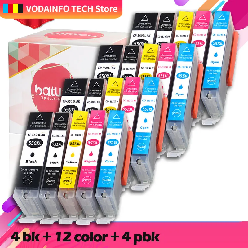 PGI 550 551 compatible ink cartridge for canon PIXMA IP7250 MG5450 MX925 MG5550 MG6450 MG5650 MG6650 IX6850 MX725 MX925 printer