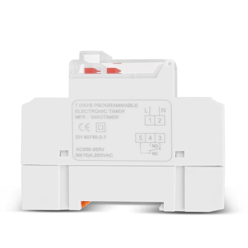 SINOTIMER 30A Load 220V 230V AC Programmable Weekly Digital TIMER SWITCH Relay Control Time 7 Days Auto ON OFF Din Rail Mounted