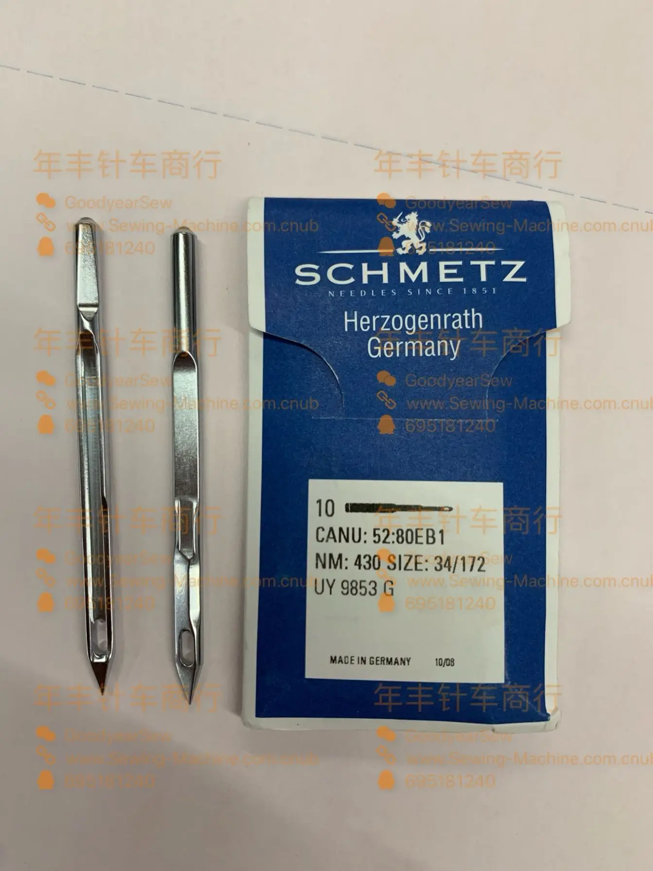 

German SCHMETZ UY9853G 430 sewing machine needle