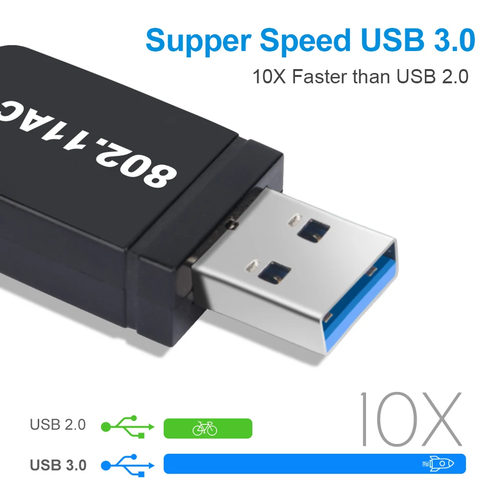 5ghz واي فاي محول واي فاي Usb 3.0 محول 1300 متر واي فاي هوائي محول إيثرنت لأجهزة الكمبيوتر المحمول بطاقة الشبكة 5g واي فاي دونغل استقبال