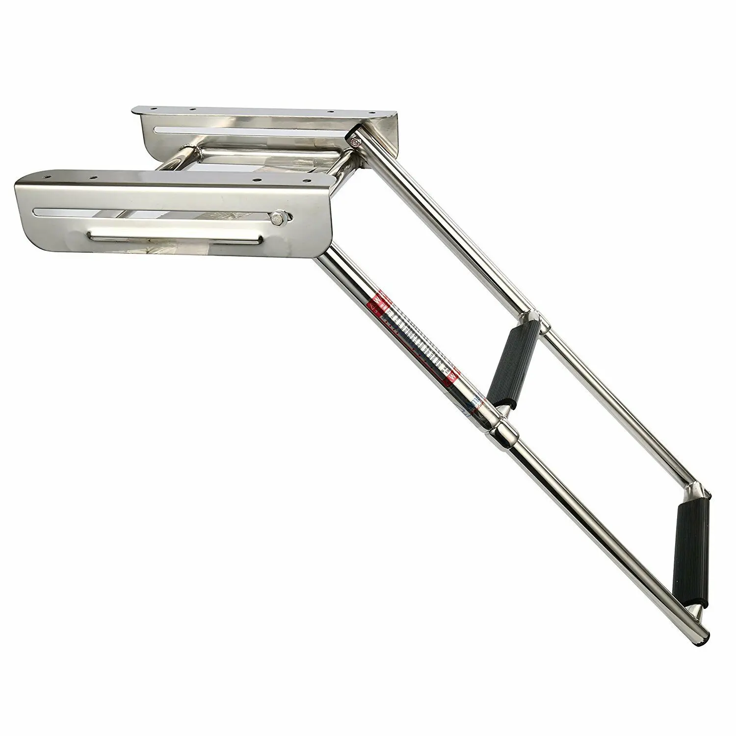 ISURE MARINE Stainless Steel 2-Step Under Platform Ladder Boarding Telescoping Boat Accessories