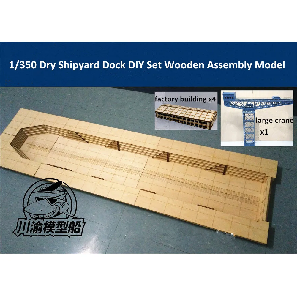 

1/350 Dry Shipyard Dockyard Dioram Platform DIY Set Wooden Assembly Model CY706