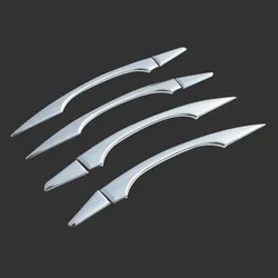 Tonlinker Exterior Door handle Cover case Stickers for Peugeot 301/508/3008/4008 Car Styling 8 PCS ABS Chrome Cover stickers