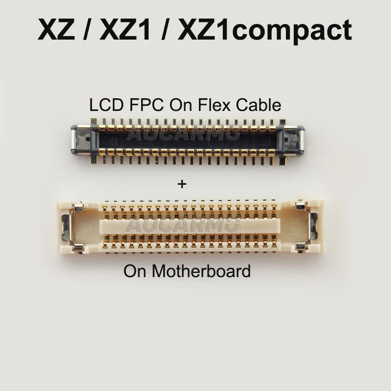 Aocarmo For Sony Xperia XZ XZs XZP XZ1 Compact XZ1mini XZ2 On Motherboard LCD Display Flex Cable FPC Connector Clip Plug