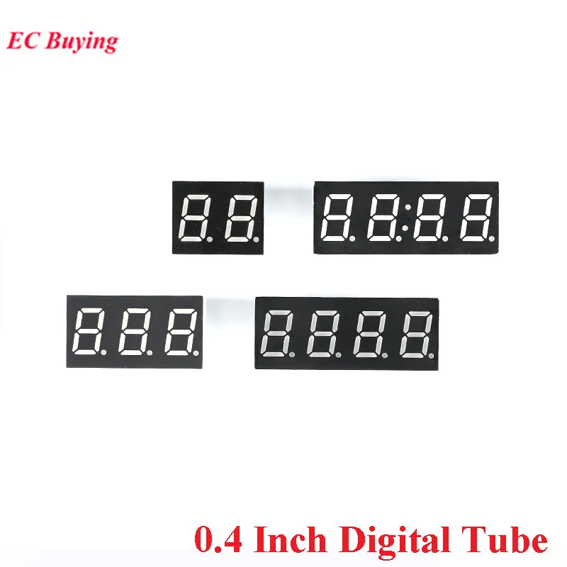 

5Pcs 0.4 Inch Digital Tube 2Bit 3Bit 4Bit Display Common Anode Common Cathode Clock 0.4" 7 Segment Led Board Red Electronic Diy