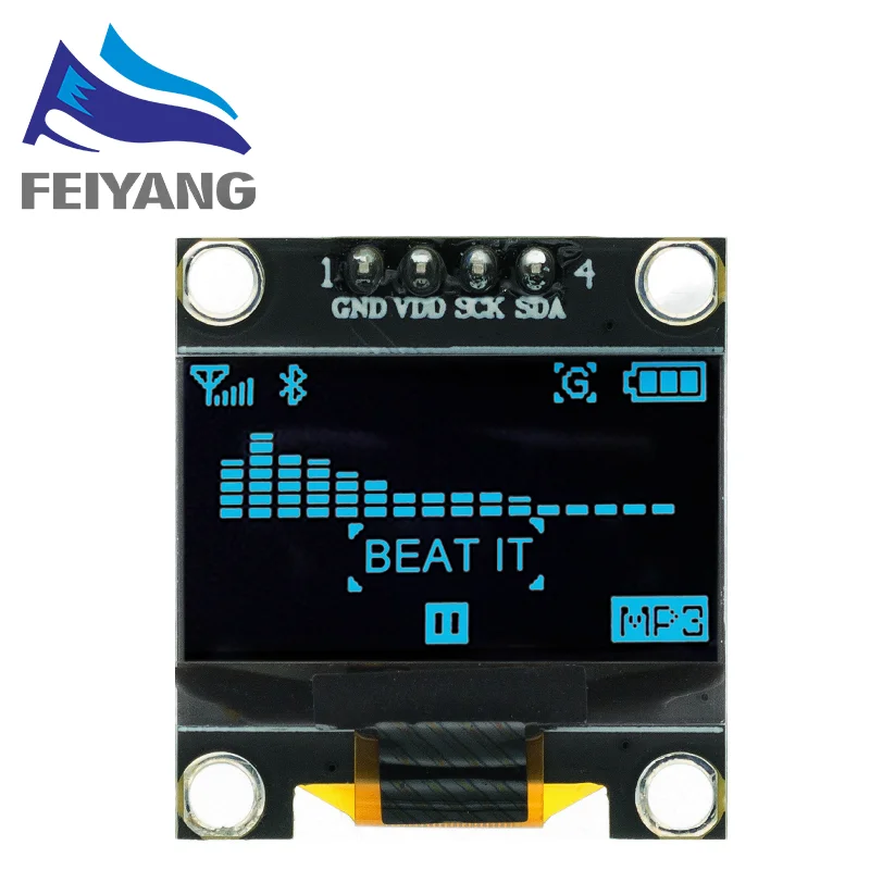 10PCS 4pin 7pin Weiß/Blau/Gelb Blau farbe 0,96 zoll 128X64 OLED Display Modul Für Arduino 0,96 "IIC I2C SPI Kommunizieren – Detail 9