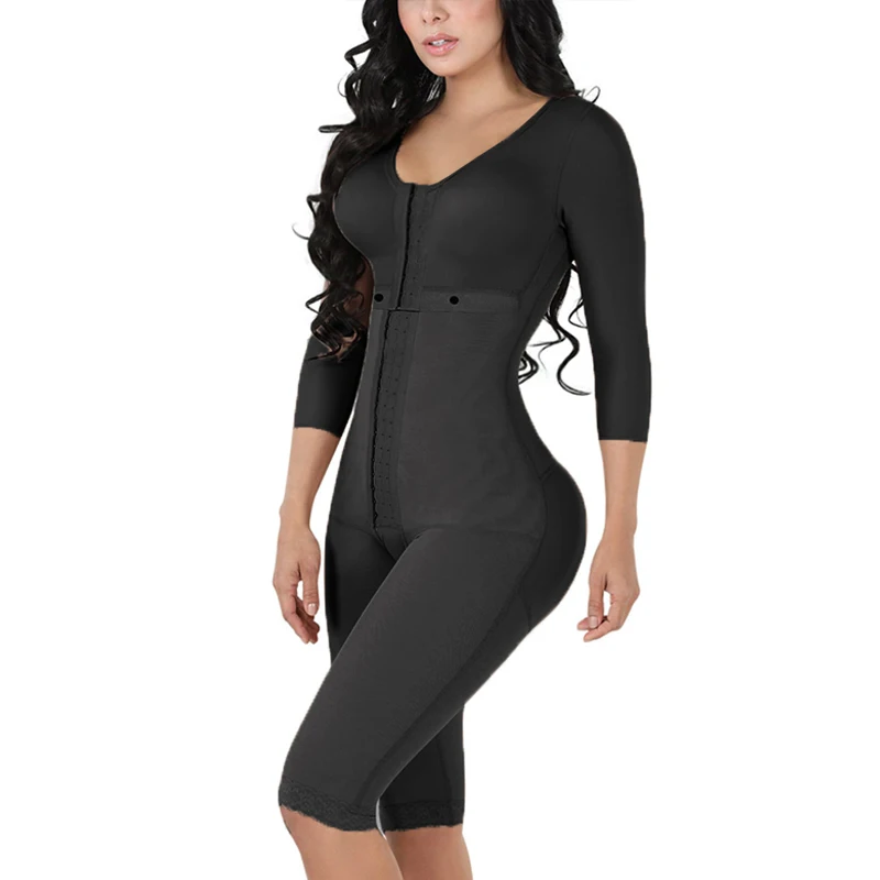 Fajas Reductoras Y Modeladoras Mujer Long Waist Trainer Body Shaper With Brassier And Sleeves Tummy Control Shapewear