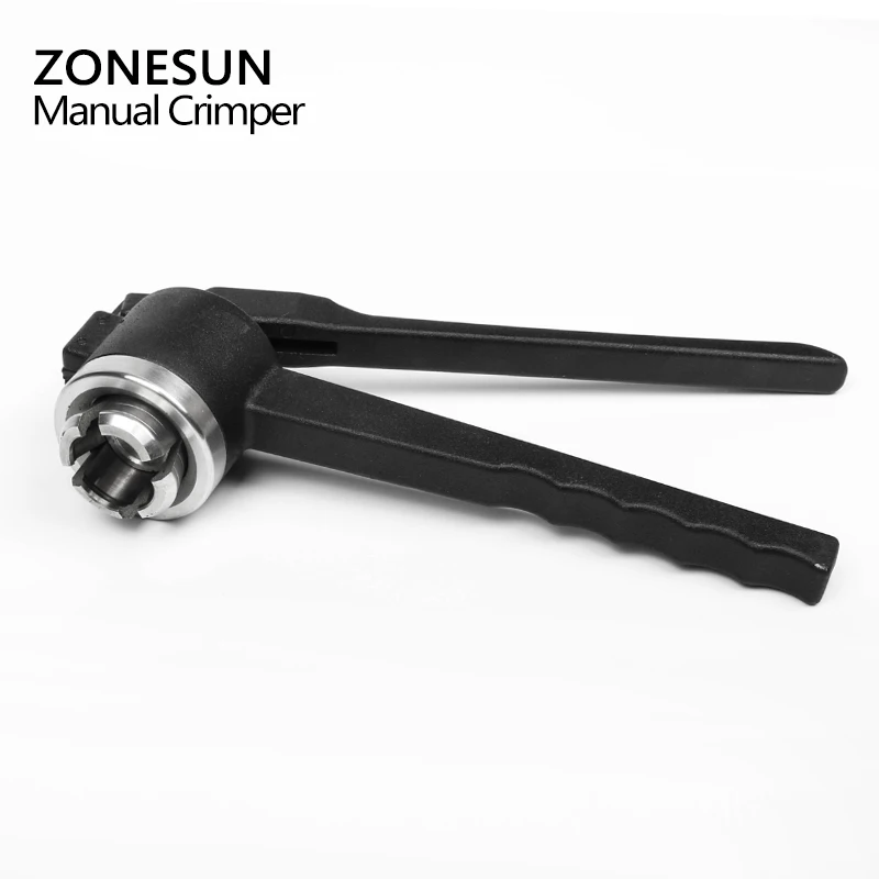 ZONESUN เครื่องซีลสแตนเลส 13 มม.คู่มือการใช้ Vial Crimper ฝาปิดเครื่องซีลมือเครื่องมือ Crimper ซีล