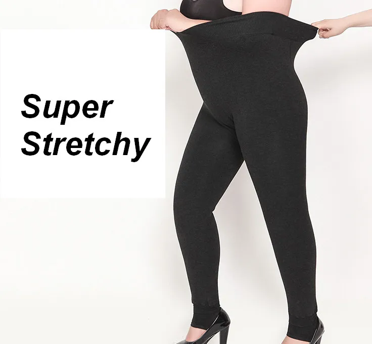 Plus Size 2XL 3XL 5XL Thick Leggings for Winter Super Stretchy Good Elastic 700g Very Warm Fleece Leggings OUC688
