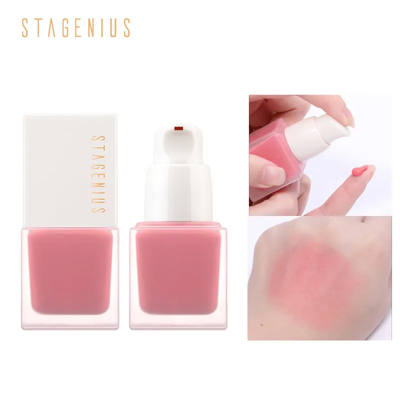 STAGENIUS-colorete líquido para la cara, Paleta De colorete sedoso De larga duración, colorete Natural para contorno De la cara, 6 colores