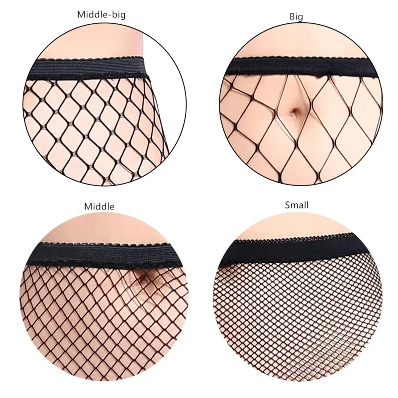 Bas résille sexy pour femmes, collants en maille, bas de corps Lolita noirs, chaussettes hautes Kawaii, longs collants en filet de poisson,