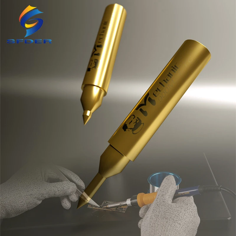 Ujung Besi Solder Mekanis 900M-T-FC/900M-T-FR Tembaga Murni Ujung Las Kawat Terbang Pemeliharaan Melompat Kawat Solder Ujung Solder