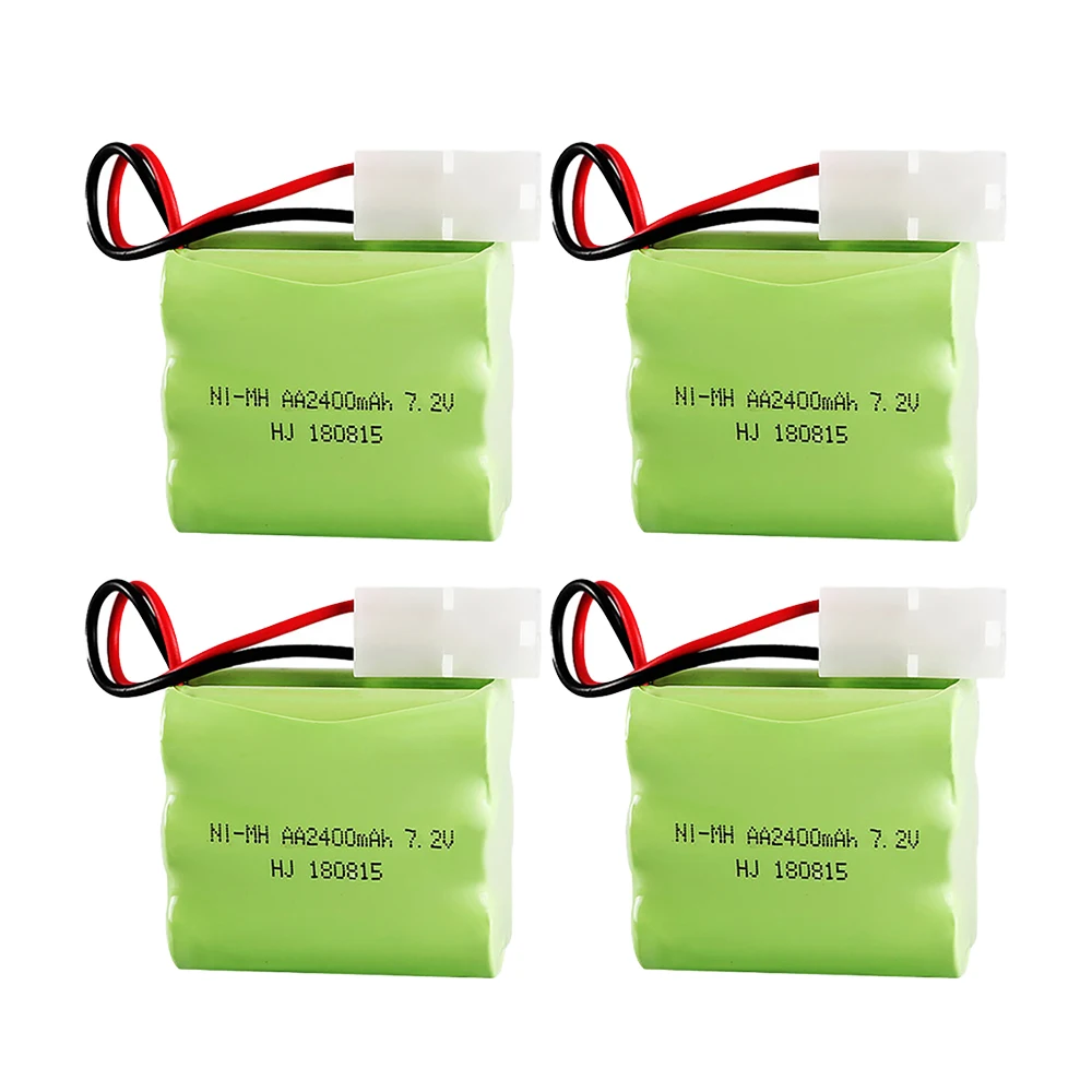 1-5PCS/Lot AA 7.2v 2400mah Rechargeable Ni-MH Battery Pack + 7.2v Charger For Rc toy Car Boat Gun Train Battery Airplane Boat