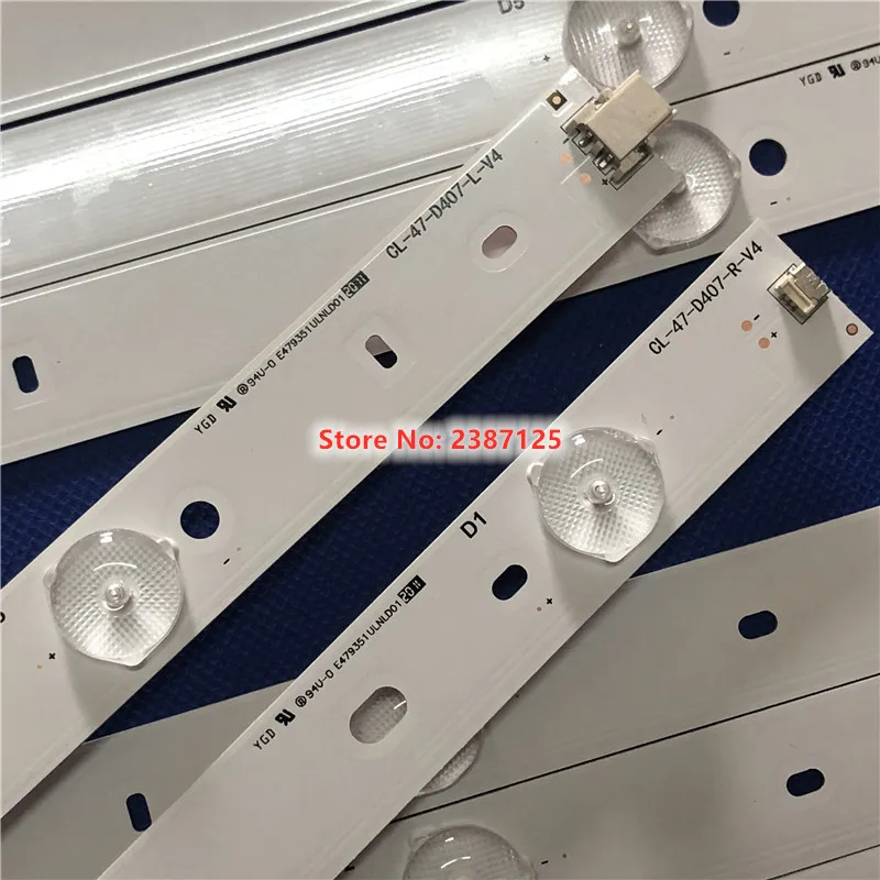 

LED Backlight Strip CL-47-D407-R-V4 CL-47-D407-L-V4 For 47PFL3188 47PFL3198H 47PFL5708/F7 47PFG4109/78 TPT470H1-DUJFFE