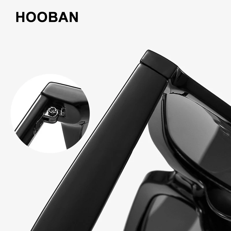 Kacamata hitam kotak besar modis pria wanita, kacamata hitam mata kucing ukuran besar klasik UV400 untuk wanita