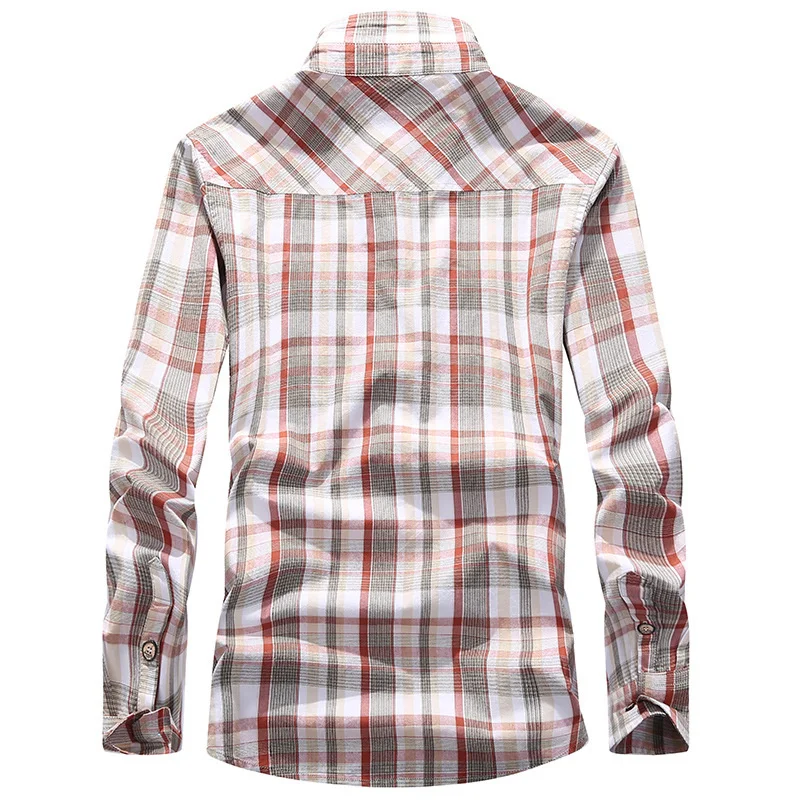 Men\'s Plaid Shirt Fashionable Vintage Spring Casual Long Sleeve Shirts Big Size Forluxury Striped Cardigan Social Shirts