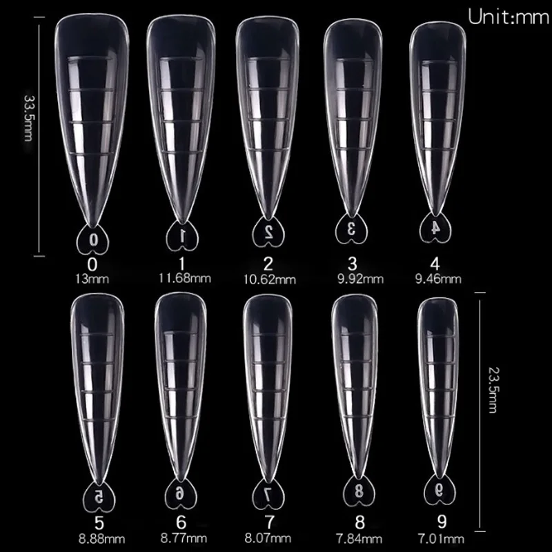 ネイルのヒントを設定フルカバー彫刻偽ネイルのヒント延長クイックビルディング型アクリルクリップマニキュアツールキット
