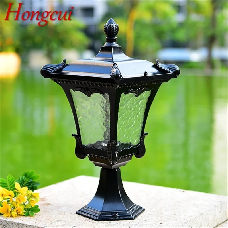 

Hongcui Classical Wall Outdoor Light LED Waterproof Pillar Post Lamp Fixture for Home Patio Porch Balcony