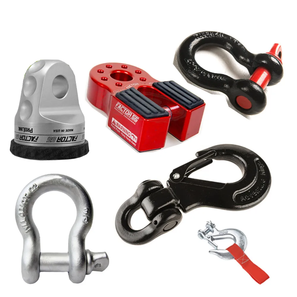 Winch hook trailer hook traction hook claw hook U hook shackle winch rope  connector 12000 lbs